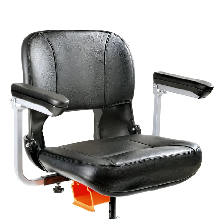 Super Handy Upgraded Fully Padded Faux Leather Cushioned Seat, Back Rest, and Handles - For Super handy 3 Wheel Mobility Scooter (Seat Only)